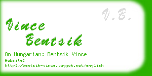 vince bentsik business card